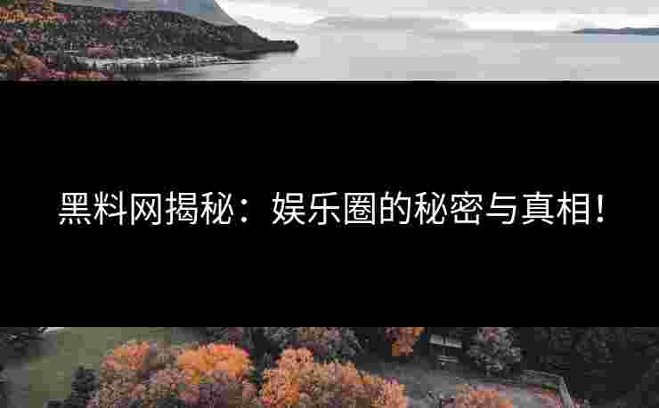 黑料网揭秘：娱乐圈的秘密与真相！